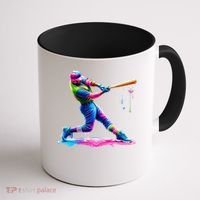Baseball Player Drip Ice Cream Gift Coffee Mug thumb 1