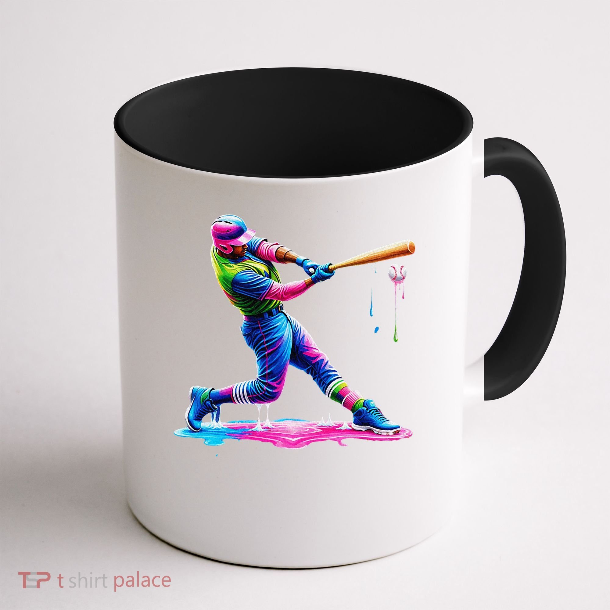 Baseball Player Drip Ice Cream Gift Coffee Mug