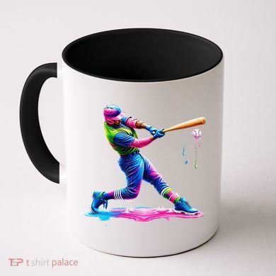 Baseball Player Drip Ice Cream Gift Coffee Mug
