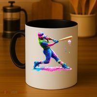 Baseball Player Drip Ice Cream Gift Coffee Mug thumb 4