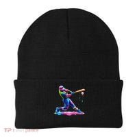 Baseball Player Drip Ice Cream Gift Beanie thumb 0