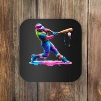 Baseball Player Drip Ice Cream Gift Coaster thumb 0