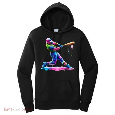 Baseball Player Drip Ice Cream Gift Women's Hoodie