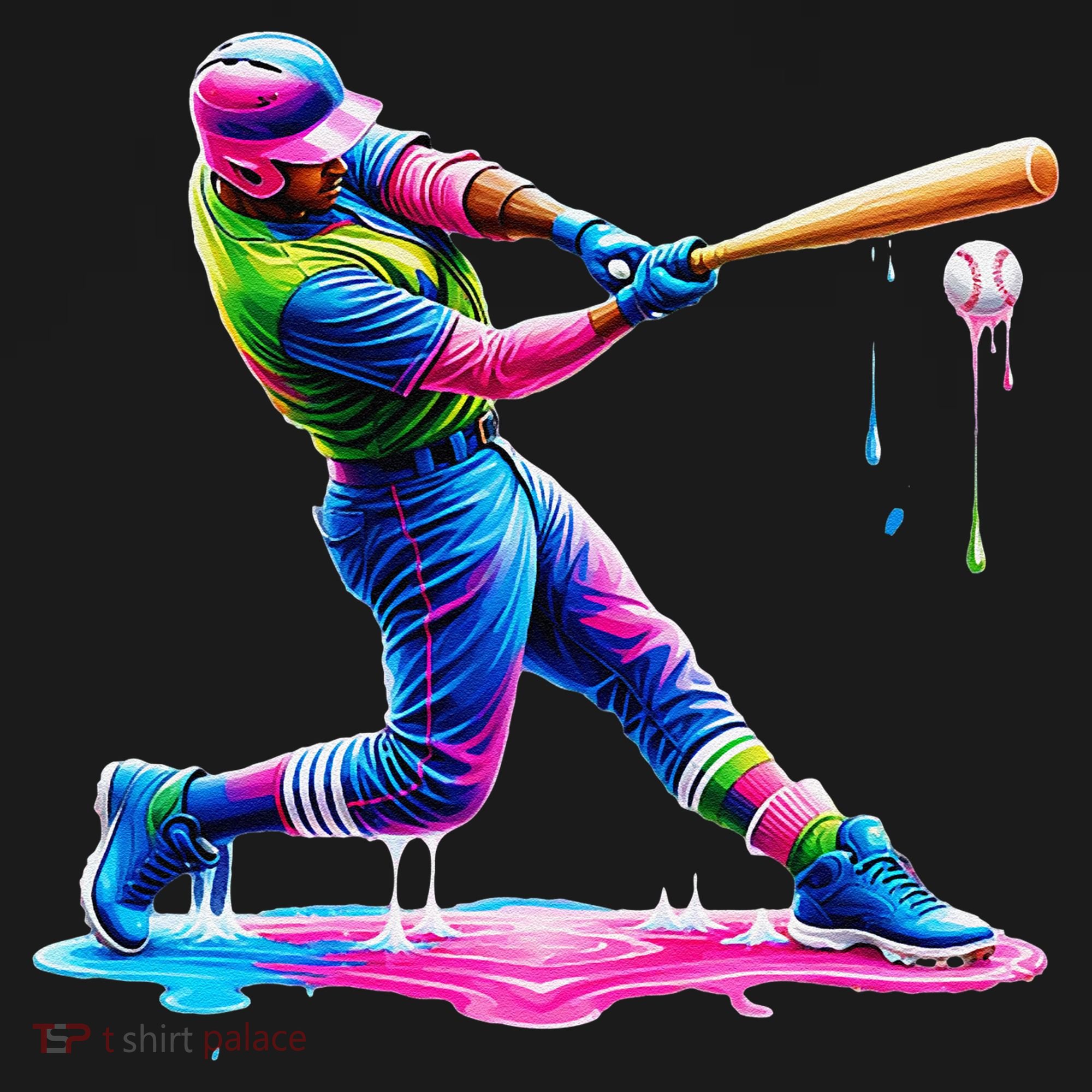 Baseball Player Drip Ice Cream Gift Ornament