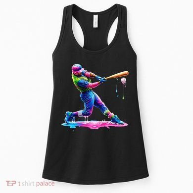 Baseball Player Drip Ice Cream Gift Women's Tank Top
