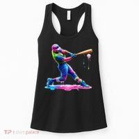 Baseball Player Drip Ice Cream Gift Women's Tank Top thumb 0