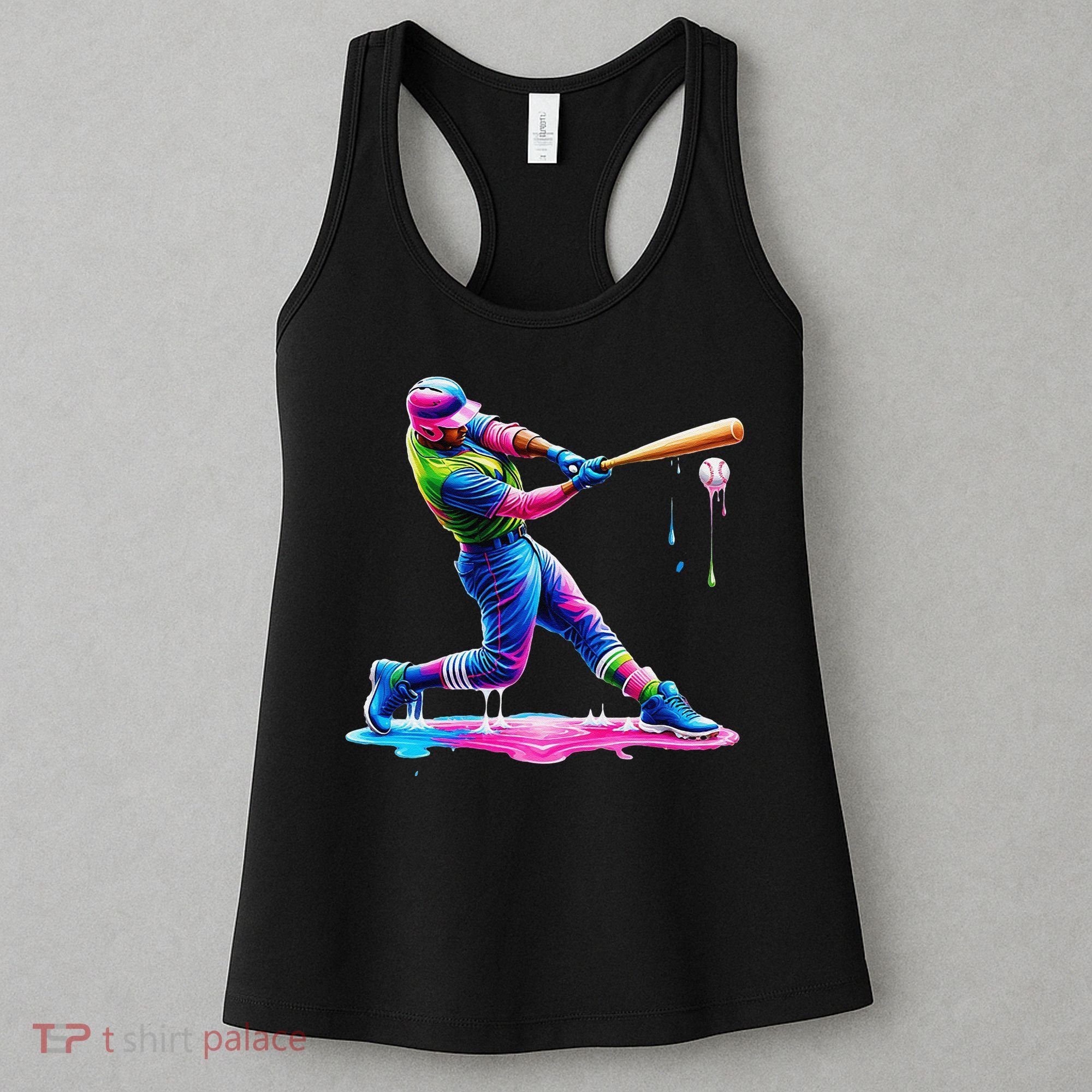 Baseball Player Drip Ice Cream Gift Women's Tank Top