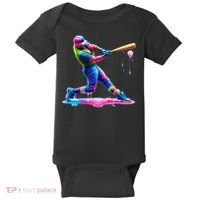 Baseball Player Drip Ice Cream Gift Baby Bodysuit thumb 0