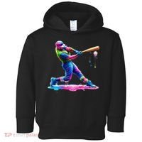 Baseball Player Drip Ice Cream Gift Toddler Hoodie thumb 0
