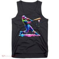 Baseball Player Drip Ice Cream Gift Tank Top thumb 0
