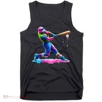 Baseball Player Drip Ice Cream Gift Tank Top thumb 0