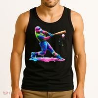 Baseball Player Drip Ice Cream Gift Tank Top thumb 3