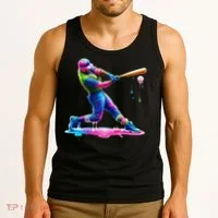 Baseball Player Drip Ice Cream Gift Tank Top thumb 3