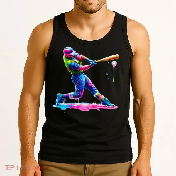 Baseball Player Drip Ice Cream Gift Tank Top