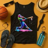 Baseball Player Drip Ice Cream Gift Tank Top thumb 4