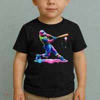 Baseball Player Drip Ice Cream Gift Toddler T-Shirt thumb 2