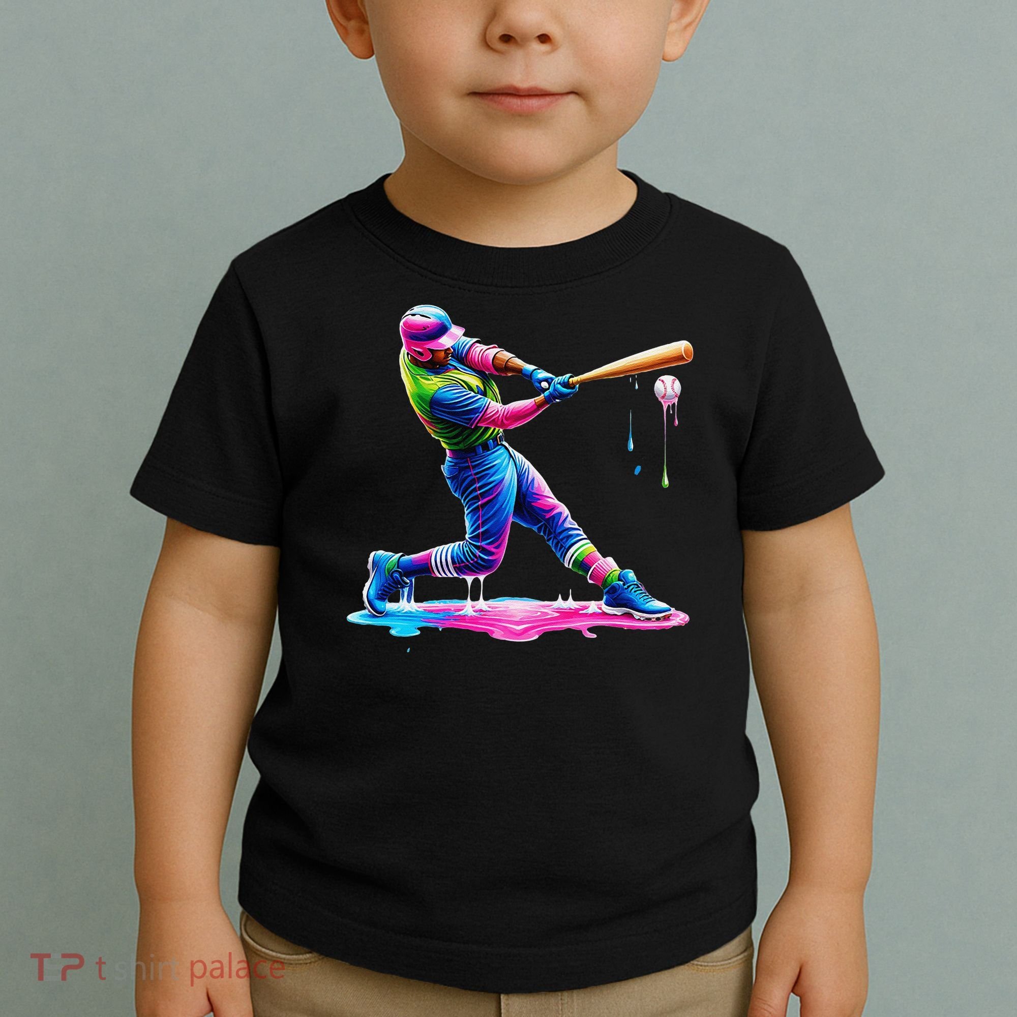 Baseball Player Drip Ice Cream Gift Toddler T-Shirt