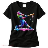 Baseball Player Drip Ice Cream Gift Women's T-Shirt thumb 0