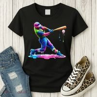 Baseball Player Drip Ice Cream Gift Women's T-Shirt thumb 3