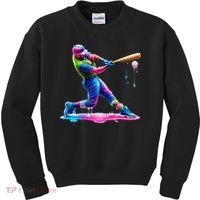 Baseball Player Drip Ice Cream Gift Kids Sweatshirt thumb 0