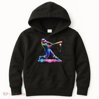 Baseball Player Drip Ice Cream Gift Kids Hoodie thumb 0
