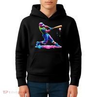 Baseball Player Drip Ice Cream Gift Kids Hoodie thumb 4