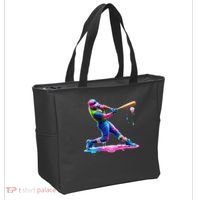 Baseball Player Drip Ice Cream Gift Tote Bag thumb 2