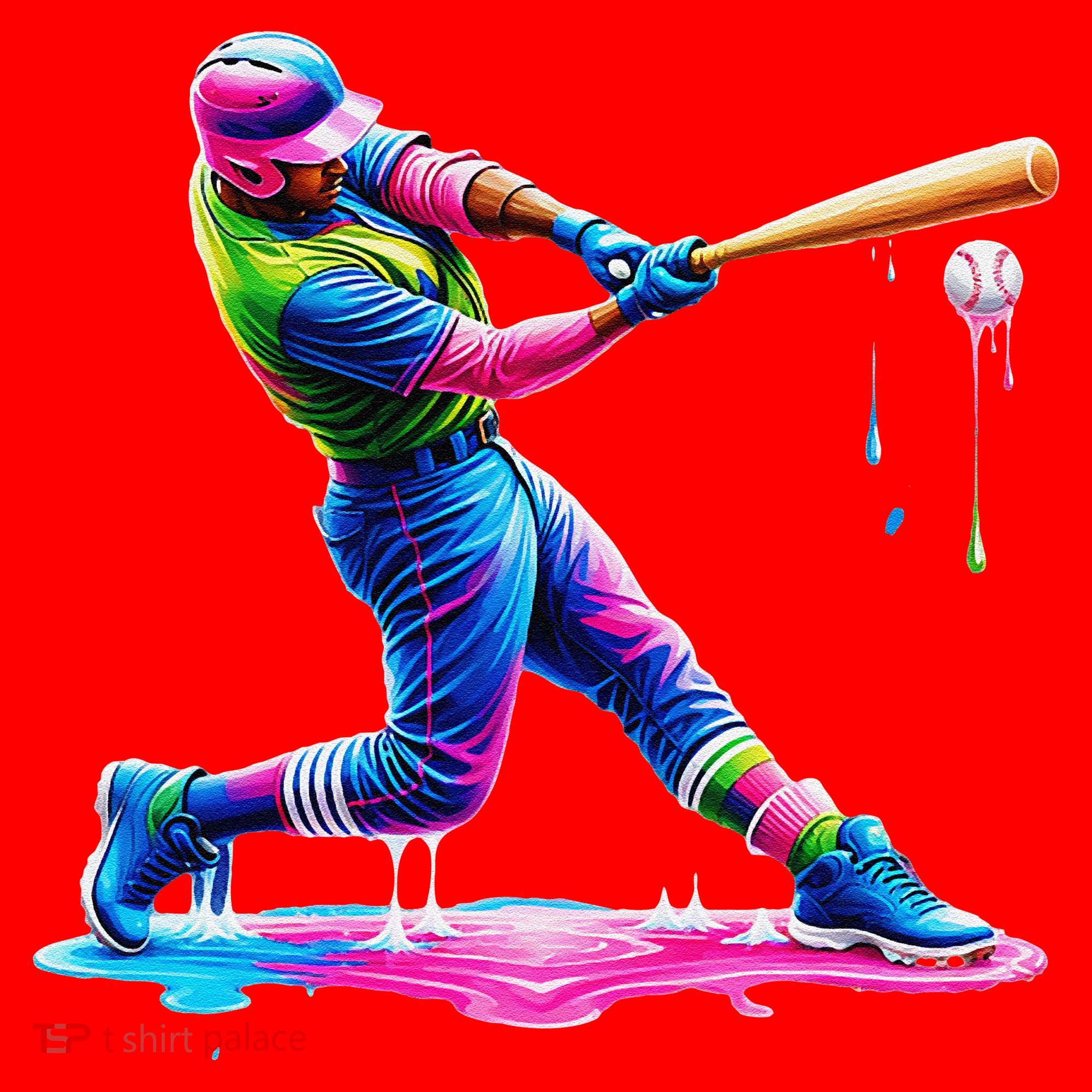 Baseball Player Drip Ice Cream Gift Santa Hat