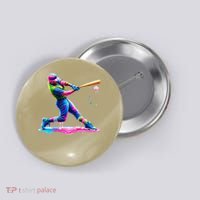Baseball Player Drip Ice Cream Gift Button thumb 0
