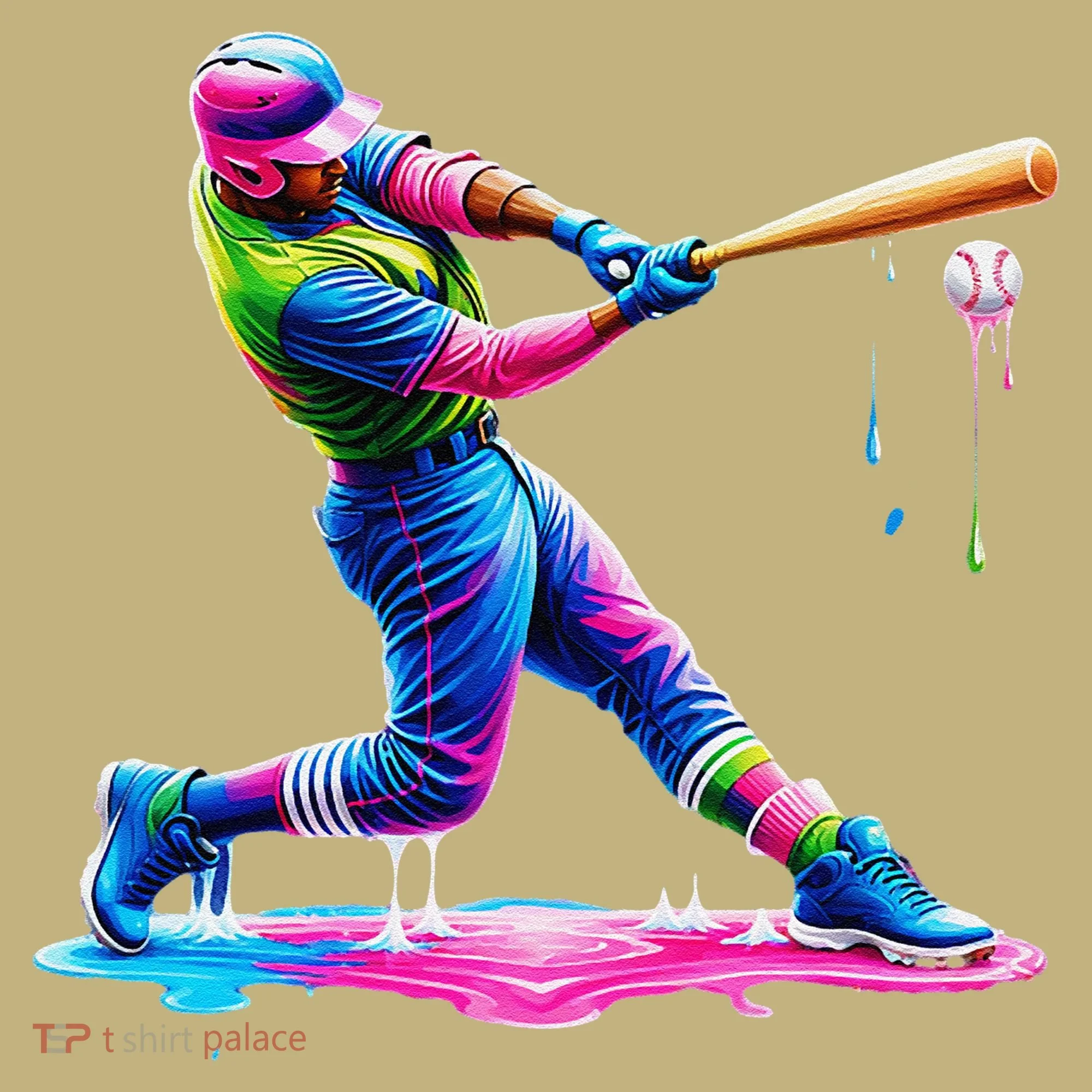 Baseball Player Drip Ice Cream Gift Mousepad