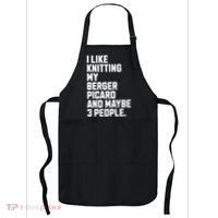 Berger Picard Dog Owner Knitting Lover Funny Knitter Apron thumb 0
