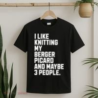 Berger Picard Dog Owner Knitting Lover Funny Knitter T-Shirt thumb 2