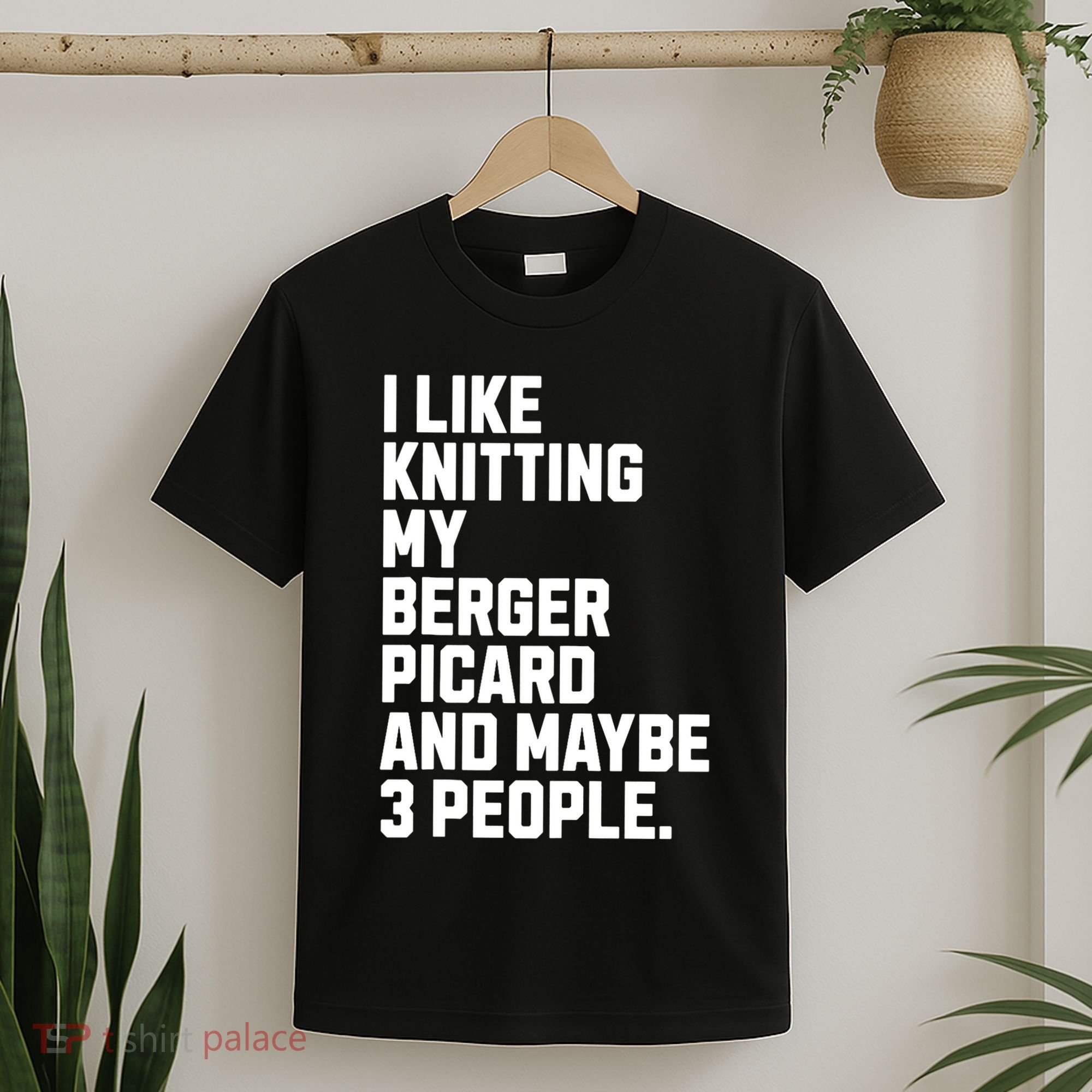 Berger Picard Dog Owner Knitting Lover Funny Knitter T-Shirt