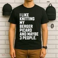Berger Picard Dog Owner Knitting Lover Funny Knitter T-Shirt thumb 6