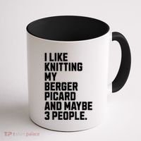 Berger Picard Dog Owner Knitting Lover Funny Knitter Coffee Mug thumb 1