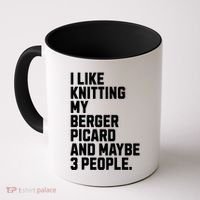 Berger Picard Dog Owner Knitting Lover Funny Knitter Coffee Mug thumb 0