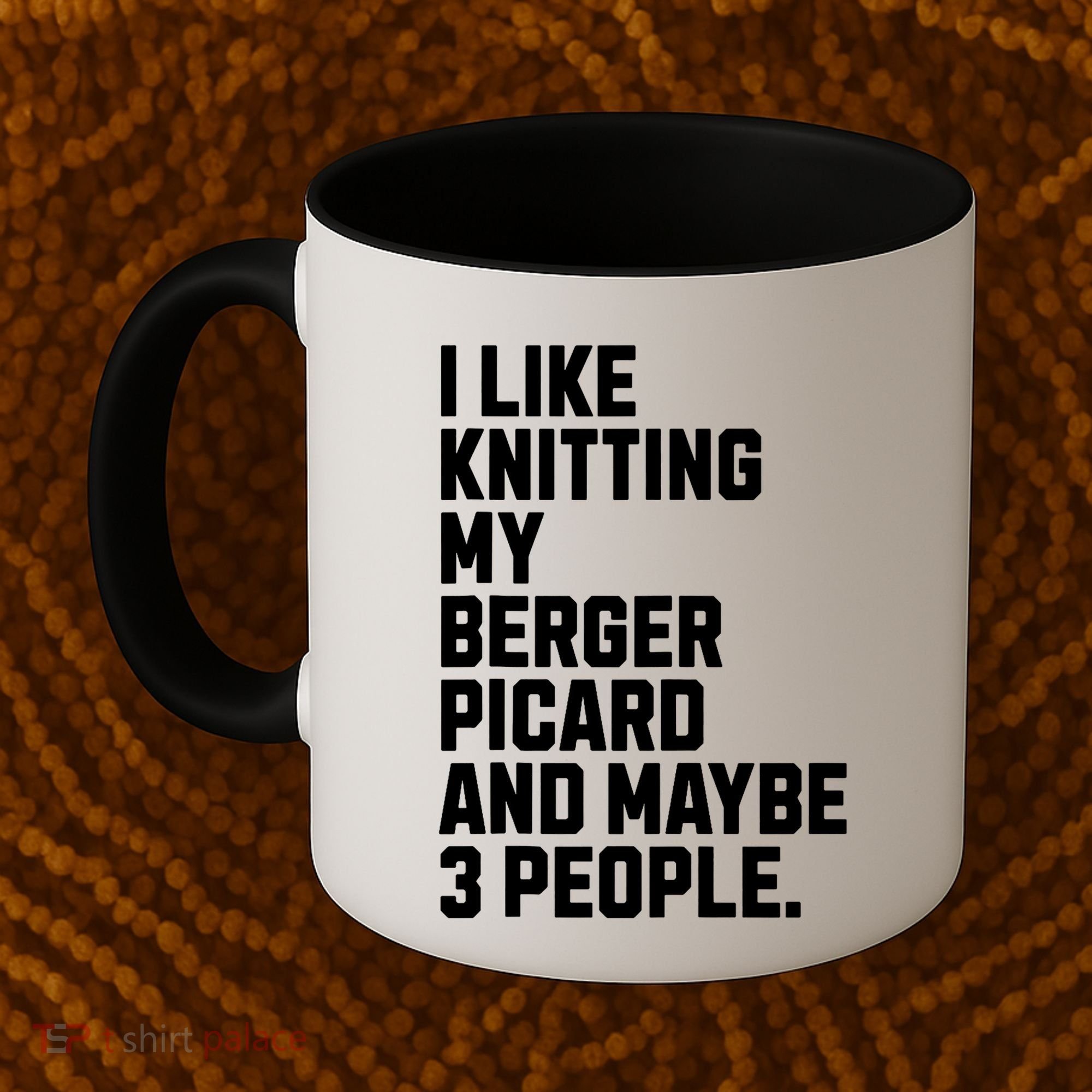 Berger Picard Dog Owner Knitting Lover Funny Knitter Coffee Mug