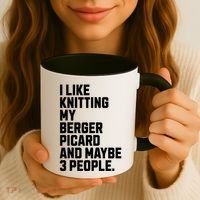 Berger Picard Dog Owner Knitting Lover Funny Knitter Coffee Mug thumb 3