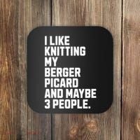 Berger Picard Dog Owner Knitting Lover Funny Knitter Coaster thumb 0