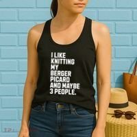 Berger Picard Dog Owner Knitting Lover Funny Knitter Women's Tank Top thumb 2