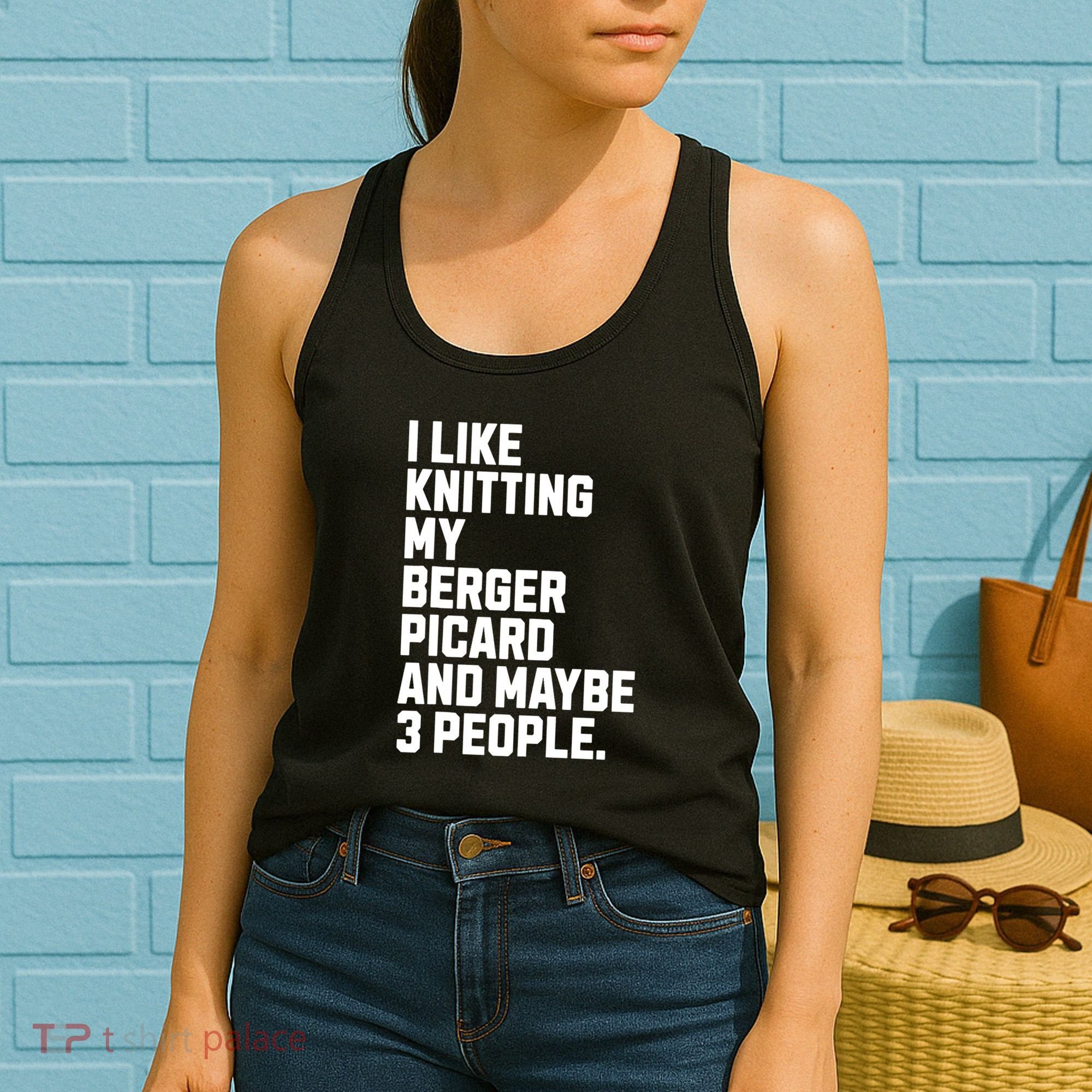Berger Picard Dog Owner Knitting Lover Funny Knitter Women's Tank Top