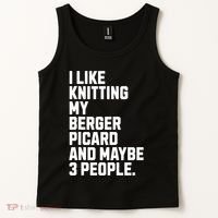 Berger Picard Dog Owner Knitting Lover Funny Knitter Tank Top thumb 2