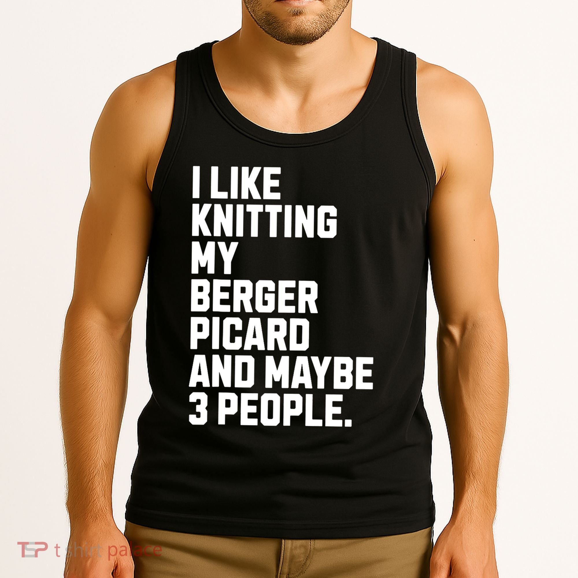 Berger Picard Dog Owner Knitting Lover Funny Knitter Tank Top
