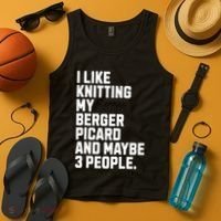Berger Picard Dog Owner Knitting Lover Funny Knitter Tank Top thumb 4
