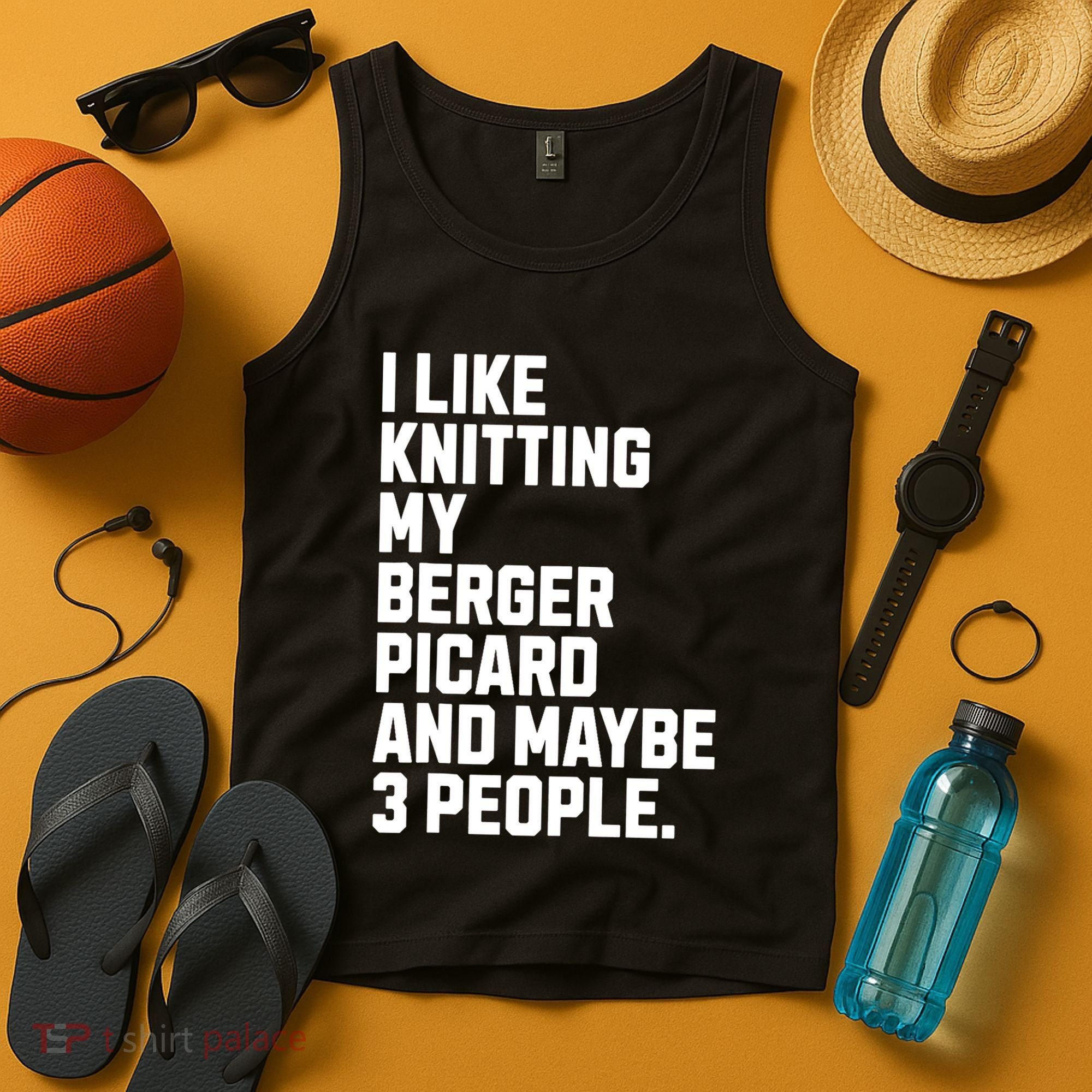 Berger Picard Dog Owner Knitting Lover Funny Knitter Tank Top
