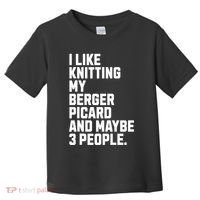 Berger Picard Dog Owner Knitting Lover Funny Knitter Toddler T-Shirt thumb 0