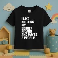 Berger Picard Dog Owner Knitting Lover Funny Knitter Toddler T-Shirt thumb 3