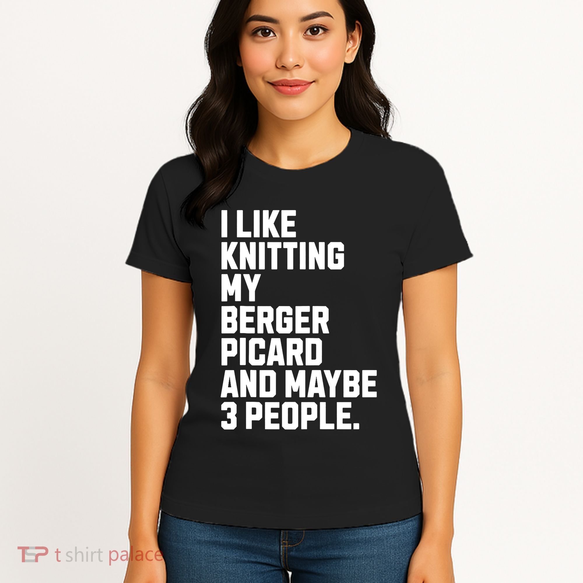 Berger Picard Dog Owner Knitting Lover Funny Knitter Women's T-Shirt