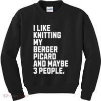 Berger Picard Dog Owner Knitting Lover Funny Knitter Kids Sweatshirt thumb 0