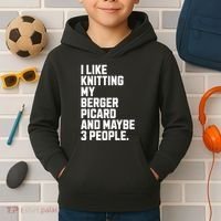 Berger Picard Dog Owner Knitting Lover Funny Knitter Kids Hoodie thumb 2